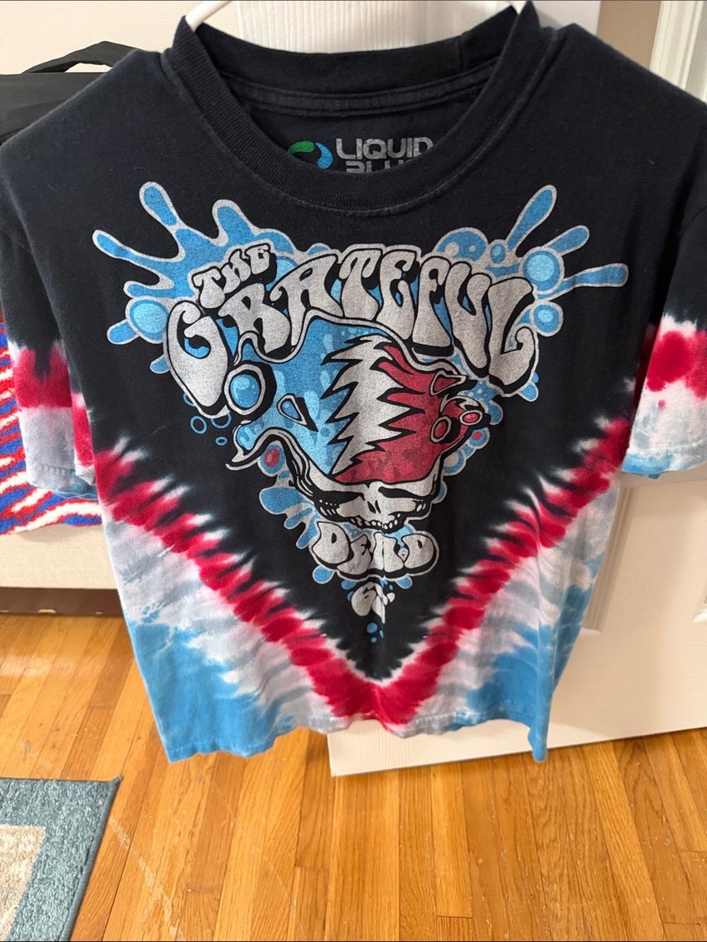 Liquid Blue Kids Tie-Dye Grateful Dead Tee - Black, Blue, Red